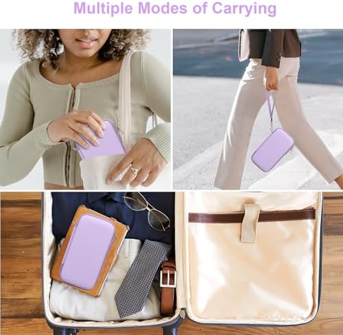 Canboc Diabetic Supplies Case, Carrying Organizer for Glucose Meter, Lancing Device, Blood Sugar Test Strips, Lancets, Insulin Pens, Alcohol Wipe and Diabetes Care Accessories, Purple
