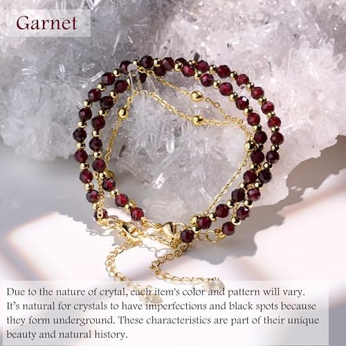 Farfume Crystal Bracelet Beaded Bracelets 4mm Natural Stone Beads Gemstone Handmade Jewelry Valentine's Day Gifts