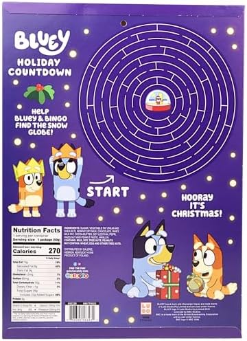 Galerie Bluey Advent Calendar, Countdown To Christmas 2025, 24 Days with Chocolate, 1.76 Ounces