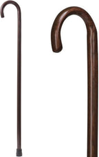 DMI Round Handle Wood Cane, Wooden Walking Cane with Rubber Tip, Durable and Warp Resistant Walnut Wooden Walking Stick, Lightweight and Strong, Holds up to 250 lbs, Made in the USA
