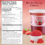 BREXONIC Strawberry Boba Pearls Popping Bursting Boba, Tapioca Pearls For Bubble Tea, No Artificail Colors (2 LB 1 Pack)