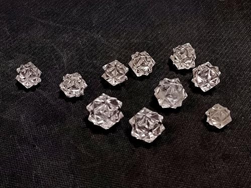 Jet 20 Point Crystal Quartz Merkaba Star Chakra Platonic Healing Reiki Protection Power Brazillian Approx Weight 5-7 Grams (10)