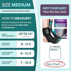 BraceAbility Plantar Fasciitis Relief Night Splint Sock - Soft Achilles Tendonitis Brace for Women and Men, Foot Drop, Planters Facetious Night Sling Boot for Sleeping and Stretching Support (M)
