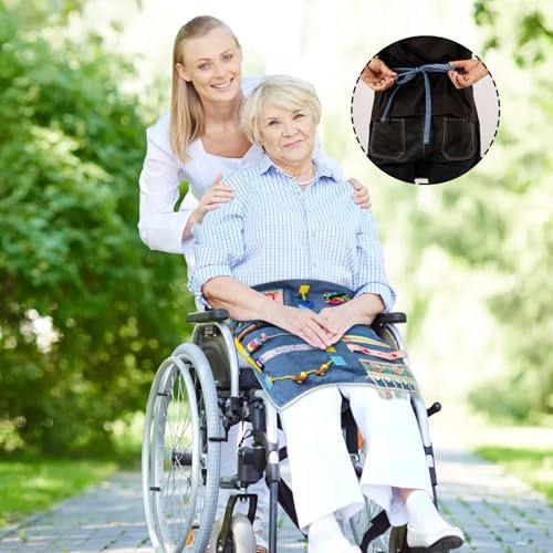 Fidget Apron for Elderly, Fidget Blanket for Adults with Dementia, Dementia Products for Elderly, Sensory Blanket for Dementia Patients or Alzheimer, Dementia Gadgets Apron