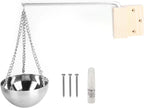 LIZEALUCKY Stainless Steel Sauna Aroma Oil Cup Hanging Aromatherapy Oil Holder Diffuser Aroma Bowl for Sauna and Spa Room Accessories