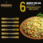 Siridhanya Unpolished and Organic millets (Little, Foxtail, Kodo, Brown_top & Barnyard millet) Each millet 900gm pack of 5 in Jar