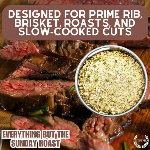 Everything But the Sunday Roast Seasoning | Gourmet Spice Blend | Non GMO, All Natural | Handmade in Small Batches in USA | Artisanal Seasoning Mix | Magnetic Tin | GLP-1 Friendly | Sustainably Sourced Rub | Ultra Premium | Gustus Vitae