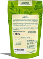 Worldwide Botanicals Organic Peppermint Loose Leaf Tea, 4 oz - Pacific Northwest Organic Cultivation, Highly Aromatic Digestive Tea, Antioxidant, Caffeine Free