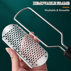 2 Pcs Foot Files Callus Remover, Stainless Steel Professional Pedicure Foot Rasp Scrubber Foot Care Tools to Removes Hard Skin Corns for Dry and Wet Fee