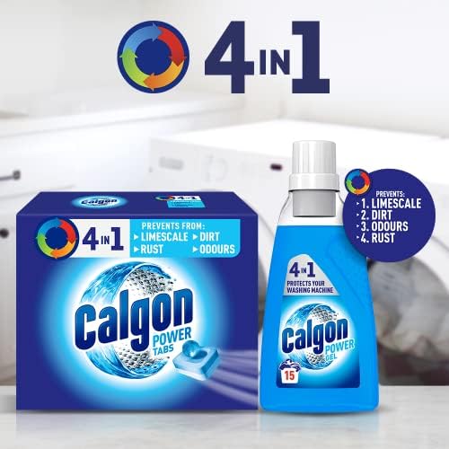 Calgon Powerball Water Softener Tablets, 585g, Limescale Prevention (45 Tablets), Unscented
