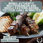 Lamb & Beef Kabob Seasoning | Authentic Gourmet Spice Blend | All Natural, Non GMO | Hand Made, Small Batch | Made in USA | Artisanal Kabob & Meat Rub | GLP-1 Friendly | No MSG, Gluten, Artificial Anything | Magnetic Tin | Gustus Vitae