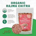 Jiva Organic Light Red Kidney Beans Speckled Whole (Rajma Chitra) 2 Pound Bag