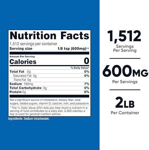 Nutricost Sodium Bicarbonate (2 LB) - 600mg Per Serving, Non-GMO, Gluten Free