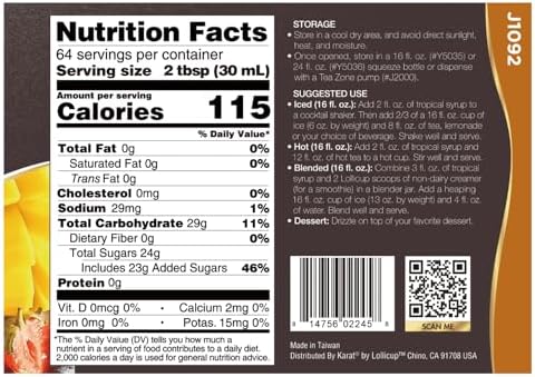 Tea Zone 64 fl. oz Tropical Syrup