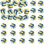 Gyufise 50Pcs Wafer Paper Volleyball Cupcake Toppers Edible Sports Ball Cupcake Picks for Volleyball Theme Baby Shower Kids Birthday Party Cake Decorations Supplies