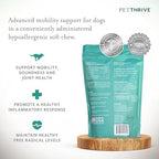 Dog Hip and Joint Support Supplement Soft Chews with Resveratrol, Glucosamine, Chondroitin, Hyaluronic Acid, Bacon Flavor, Large Breed