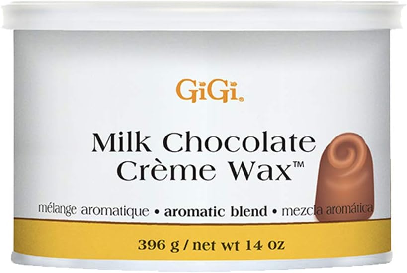 GiGi Milk Chocolate Crème Hair Removal Wax - Soft Wax for Coarse Hair, with Cocoa Seed Extract, Waxing Formula for Face, Body & Sensitive Skin, 14 oz