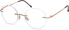 Eyekepper Frameless Reading Glasses Women - Round Rimless Readers Men,Gold