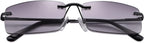 MIRYEA Rimless Full Reading Glasses UV Protection Spring Hinge Sunglasses Anti Blue Light Readers for Men Women Non Bifocals