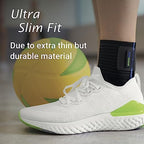 Actimove® Sports Edition Ankle Support Elastic Wrap Around – For Pain Management – For Sprained, Swollen or Weak Ankles – Left/Right Wear – Black, Medium