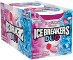 ICE BREAKERS Duo Fruit Plus Cool Raspberry Flavored Sugar Free Mints Pucks, 1.3 oz (8 Count)