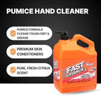 Fast Orange 25219 Pumice Lotion, Heavy Duty Hand Cleaner, Natural Citrus Scent, Waterless Cleaner for Mechanics, Strong Grease Fighter, 1 Gallon