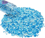 Gevog Edible Blue and White Jimmies Sugar Sprinkles for Cake Decorating Wedding Baking Cupcake Cookie Ice Cream Decoration Supplies 78g/2.75oz