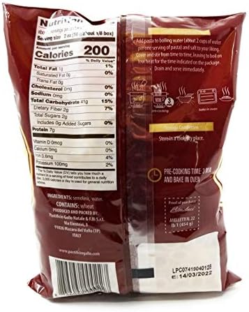 Primeluci Anelletti Durum Wheat Semolina Pasta - 1 lb (Pack of 4)