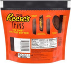 REESE'S THiNS Dark Chocolate Peanut Butter Cups, Candy Share Pack, 7.37 oz