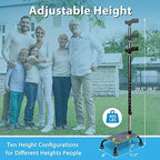 Stair Climbing Cane Lifts for Seniors Half Steps Assist Walking Sticks Elderly Stair Walker Devices Standing Aid Adjustable Mobile Portable Stairlifts 4 Prong Helper Up and Down Stairs