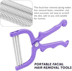 3Pcs Facial Hair Remover Spring, Manual Eyebrow Epilator Face Hair Threading Tool for Women- Portable Coil Removerl for Lip Chin Sideburns