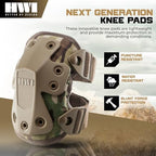 HWI Gear Next Generation Knee Pad for Protection: Combat, Mechanics, Construction, Hunting, Landscaping, Outdoor Survival, Heavy Duty Industrial Grade, Adjustable