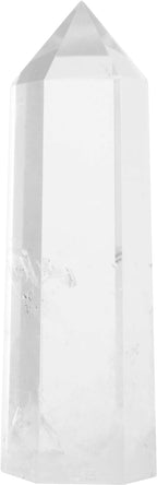 Luckeeper Healing Crystal Wands 2" Clear Quartz Crystal Obelisk | Polished 6 Faceted Reiki Chakra Meditation Therapy