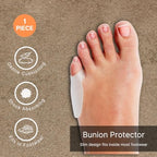 NatraCure Gel Pinky Toe Bunion Guard - Pain Relief for Friction and Pressure - Bunionette Corrector for Women & Men - Pinky Toe Protector & Gel Cushion Treatment