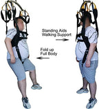 Patient Lift Sling Medical Standing Aid Walking Support Toileting Transfer Gait Belt Leg Exercisers Fold Up Invalid Elderly Full Body Adjustable Strap AidLot Black Free Size