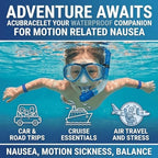 Motion Sickness Anti Nausea Wristbands for Kids, Teens & Adults – Stretch Waterproof Stress Relief Bands for Car, Sea & Travel – Slip-On Acupressure Bracelets - Pair (Medium 7)