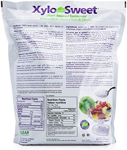 Xlear XyloSweet Plant Sourced Xylitol Sweetener - Pure Natural Sugar Substitute, Granules, Non-GMO, Gluten-Free, 5 Pound Bag (Pack of 1)