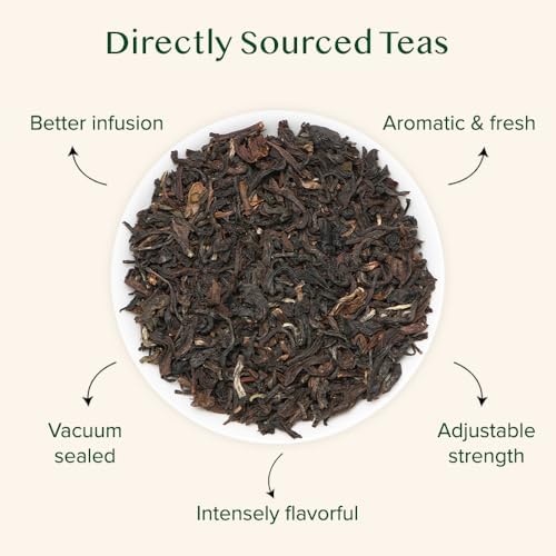 VAHDAM, Darjeeling Tea Leaves From Himalayas 340g (170+ Cups) Pure Unblended Darjeeling Black Loose Leaf Tea | Packed & Shipped Direct From Source In India