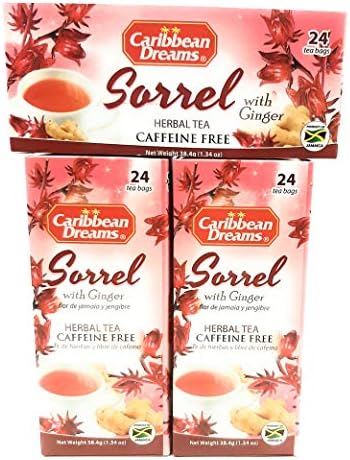 Caribbean Dreams Sorrel & Ginger Tea, 24 tea bags (pack of 3)