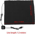 5V USB Heater Carbon Fiber Heating Pad 3-Shift Electric Cloth Heater Pad Heating Element for Neck Back Abdomen Lumbar Heating Pad Pet Warmer