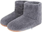 ITODA USB Heating Booties Electric Heated Foot Warmers Slippers Office Home Under Desk Watching TV Warmth Bed Sleeping Travel Unisex Shoes for Men and Women