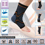 Compression Ankle Brace Sleeve Socks Foot Support Guard for Basketball Foot Running Sports Women Men Injury Recovery,Relieve Join Pain - 1 Pair Pack (Medium)