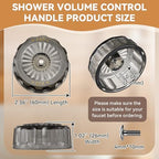Dreyoo 1 Set Compatible with MXT11 Temperature and Volume Handles Compatible with Mixet Tub and Shower Knob Replacement Shower Volume Control Handle Bathtub Temperature Control (Smoked Acrylic)
