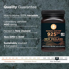 Manuka Doctor - MGO 925+ Manuka Honey Monofloral, 100% Pure New Zealand Honey. Certified. Guaranteed. Raw. Non-GMO (17.6 oz)