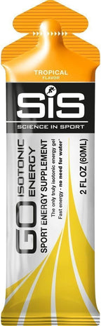Science in Sport Energy Gel Pack, SIS Isotonic Energy Gel, 22g Fast Acting Carbs, Performance & Endurance Gels, Tropical Flavor - 2 Fl Oz (Pack of 6)