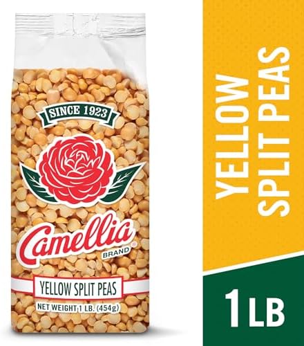 Camellia Brand Dried Yellow Split Peas – Premium Non-GMO Split Peas for Indian Dal, Hearty Split Pea Soups, Stews, Curries, and Purees – Gluten-Free, High Protein, Vegan & Vegetarian Friendly, 1 Pound (Pack of 6)