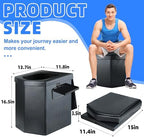 LanAqua Portable Toilet for Adults, Upgraded 16.5'' Tall Camping Toilet with Lid, Portable Travel Folding Toilet with Carry Bag and Paper Holder, Extra Large Compact Potty for Car, Truck, RV, Tent