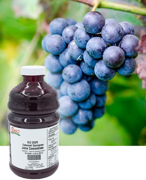 Nature Blessed 100% Pure Cabernet Sauvignon Red Grape Fruit Juice Concentrate -1 Quart (1/32 fl oz bottle), Great for Home Wine Making, Brewers, Distilling, Smoothies