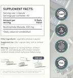 partiQlar NR Supplement - High Purity Nicotinamide Riboside Capsules - NAD+ Booster for Anti-Aging, Cellular Energy & Repair - Alternative to NMN - 60 Veggie Capsules