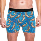 Men's Boxer Briefs Soft Comfort Stretch 4 Inch Inseam Underwear with Fly